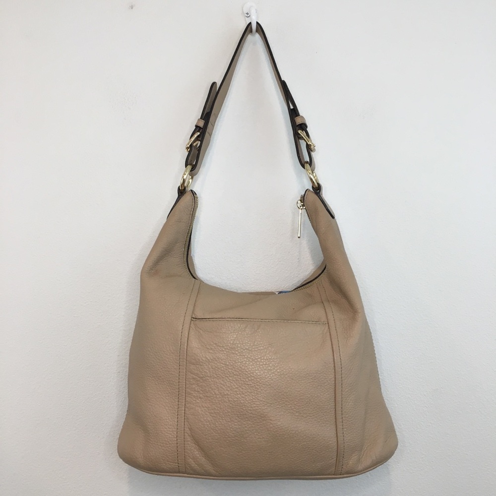 Michael Kors | Tan Leather Nolita Bag & Hand Painted Blue Peacock - Picture 7 of 14